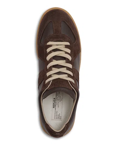 Maison Margiela Dark Brown Replica Sneakers In Black