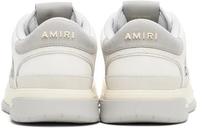 Amiri Grey Cow Leather Sneakers In White