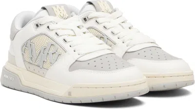 Amiri Grey Cow Leather Sneakers In White
