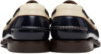 Hereu Navy & Off-white Saler Bicolor Loafers In Multi