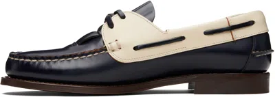 Hereu Navy & Off-white Saler Bicolor Loafers In Multi
