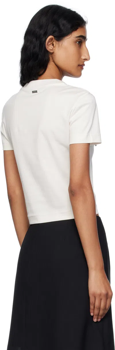 Mugler Piercing-detail Cotton T-shirt In White
