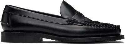 Hereu Nombela Interwoven Leather Loafers In Black