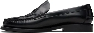 Hereu Nombela Interwoven Leather Loafers In Black