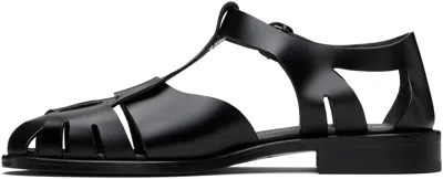 Hereu Black Pesca Sandals In Black