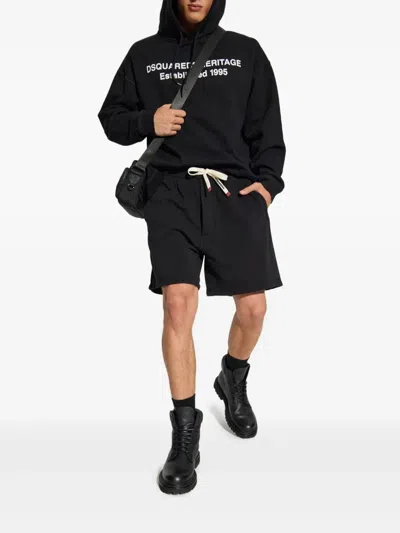 Dsquared2 Drawstring Swimming Shorts In Black