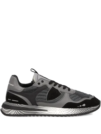 Philippe Model Casual Sneakers With Rubber Sole And Mesh In Black