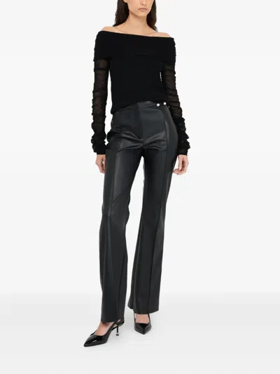 Liu •jo Liu Jo Semi-sheer Sleeves Hem In Black