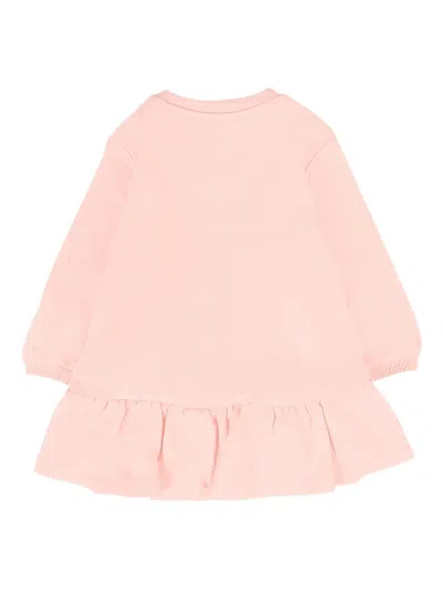 Moschino Pink Dress For Baby Girl With Teddy Bear In Pink