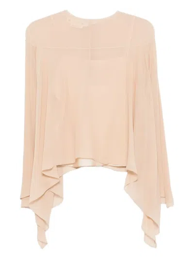 Marni Solid-color Long-sleeve Top In Neutral