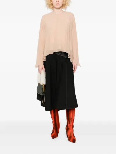 Marni Solid-color Long-sleeve Top In Neutral