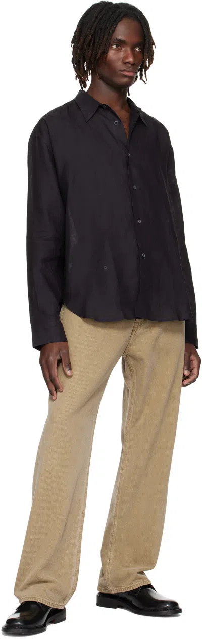 Studio Nicholson Button-down Long-sleeved Shirt In Blue