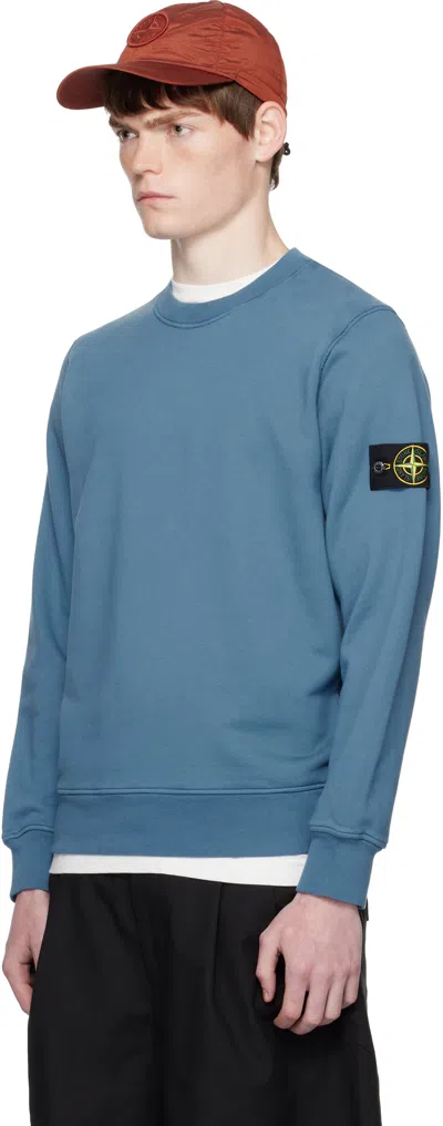 Stone Island Light Rws Pure Wool Regular-fit. Maglione Girocollo In Pura Lana Leggera Rws. Finezza 14. Sweater In Blue