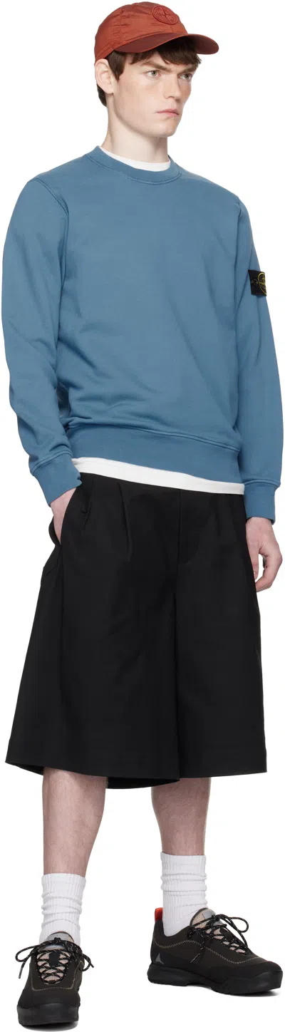 Stone Island Light Rws Pure Wool Regular-fit. Maglione Girocollo In Pura Lana Leggera Rws. Finezza 14. Sweater In Blue