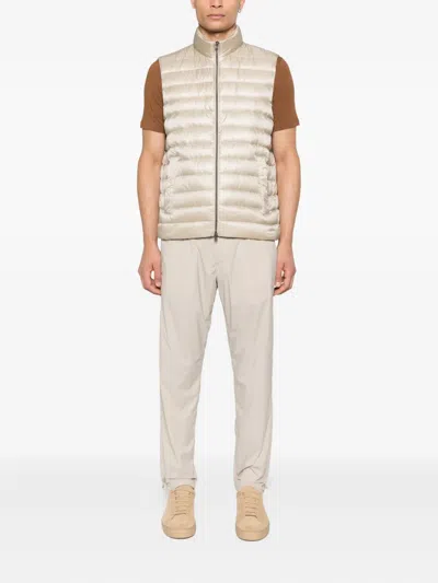 Herno Drawstring Pleated Trousers In Neutral