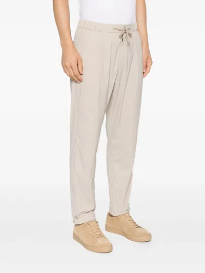 Herno Drawstring Pleated Trousers In Neutral