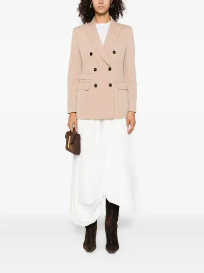 Max Mara Double-breasted Blazer In Pink