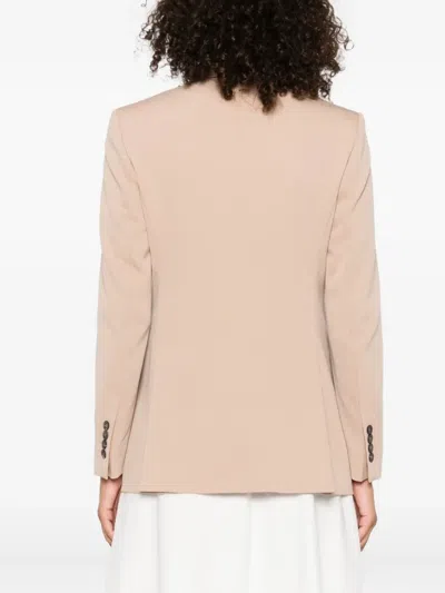 Max Mara Double-breasted Blazer In Pink