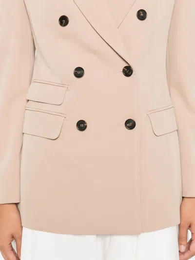 Max Mara Double-breasted Blazer In Pink