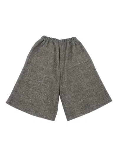 Douuod Checked-pattern Shorts In Gray