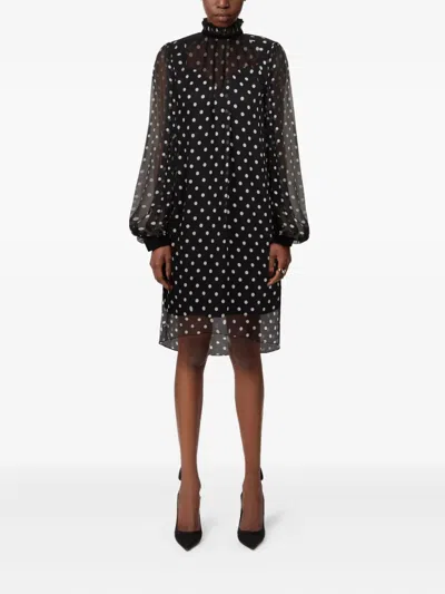 Nina Ricci Polka-dot Ruffled Mini Dress In Multi