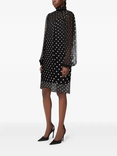 Nina Ricci Polka-dot Ruffled Mini Dress In Multi