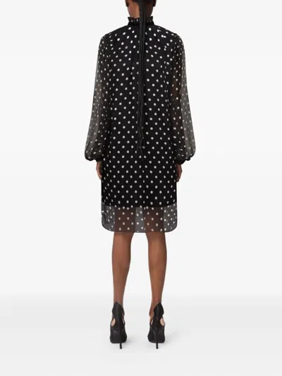 Nina Ricci Polka-dot Ruffled Mini Dress In Multi