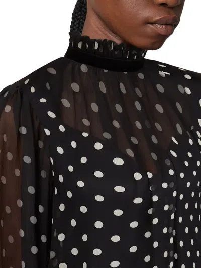 Nina Ricci Polka-dot Ruffled Mini Dress In Multi
