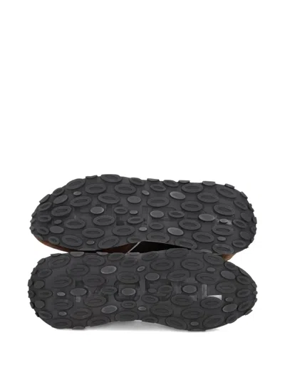 Philippe Model Trop Haute Low Sneakers In Brown Suede And Fabric In Brown