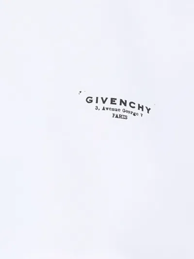Givenchy Cropped Fit T-shirt In Cotton With Stamp Print Clothing In White