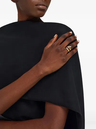 Ferragamo Gancini Triple-wrap Ring In Gold