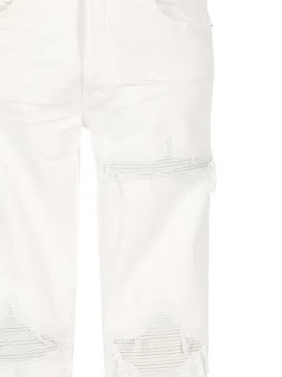 Amiri Denim Trousers With Belt Loops In White