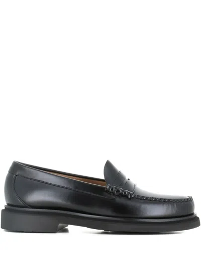 G.h. Bass & Co. Moccasin Weejuns Step Larson Penny In Black