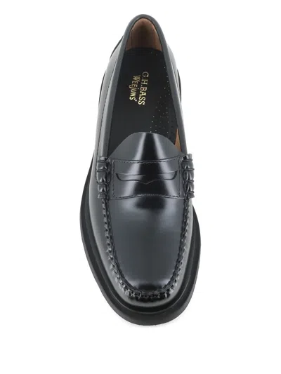 G.h. Bass & Co. Moccasin Weejuns Step Larson Penny In Black
