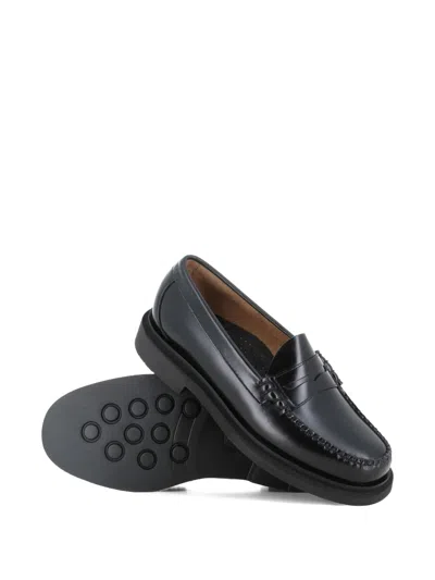 G.h. Bass & Co. Moccasin Weejuns Step Larson Penny In Black