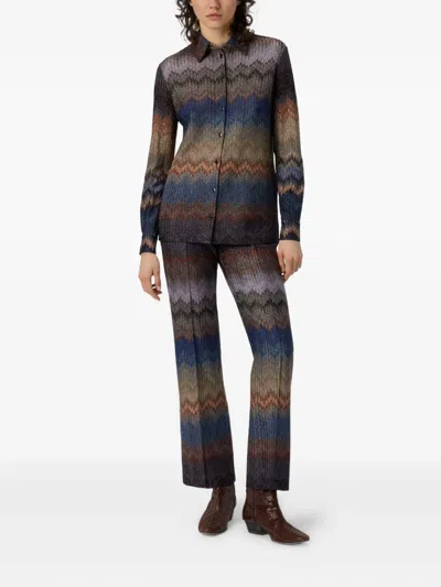 Missoni Viscosebluse Mit Schlangenmuster In Multi