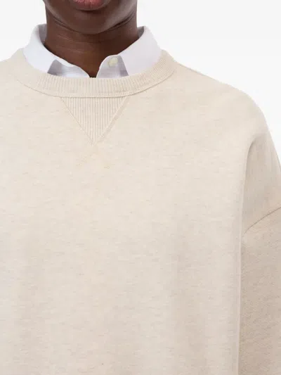 Closed Beige Solid Crew Neck Sweatshirt In Neutral