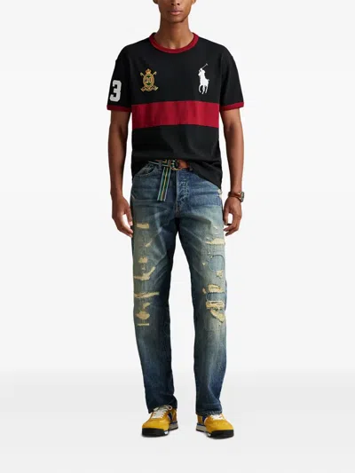 Polo Ralph Lauren Ralph Lauren Big Pony 20th Anniversary Crest T-shirt In Black