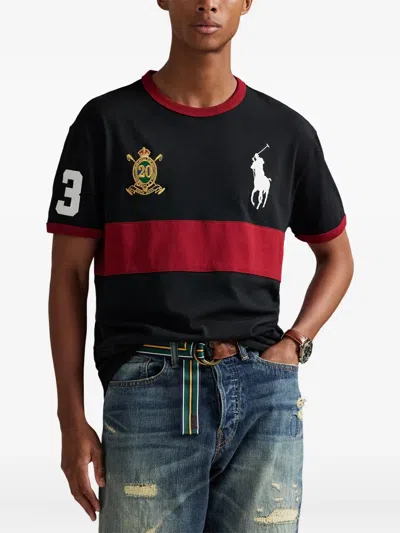 Polo Ralph Lauren Ralph Lauren Big Pony 20th Anniversary Crest T-shirt In Black
