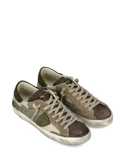 Philippe Model Camouflage-patterned Low-top Sneakers In Brown