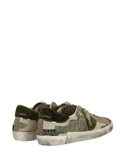 Philippe Model Camouflage-patterned Low-top Sneakers In Brown