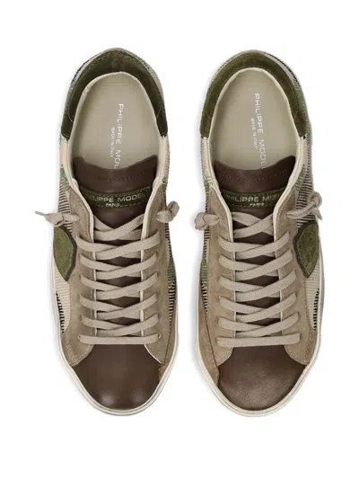 Philippe Model Camouflage-patterned Low-top Sneakers In Brown
