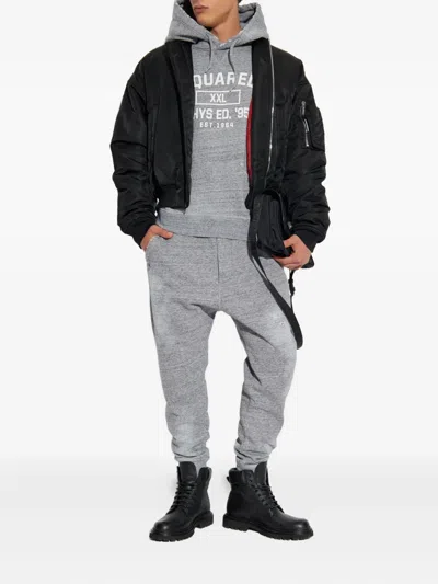 Dsquared2 Distressed-detail Track Pants In Gray