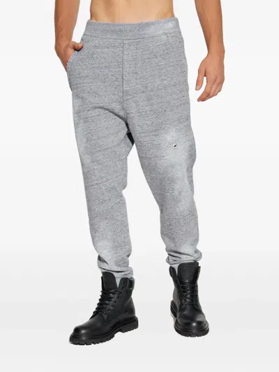 Dsquared2 Distressed-detail Track Pants In Gray