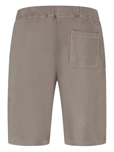 Fedeli Drawstring Patch-pocket Shorts In Brown