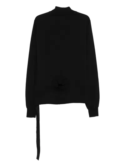 Rick Owens Drkshdw Double Funnel-neck Sweatshirt In Black