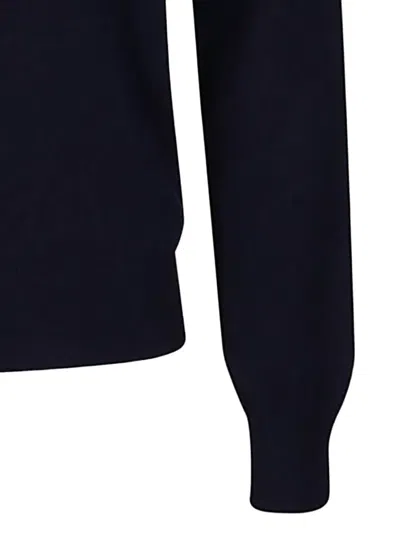 Malo Crewneck Sweater With Long Sleeves And Turtleneck In Blue