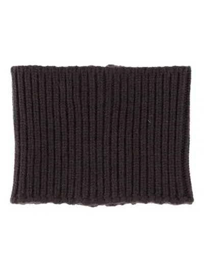 Sa Su Phi Ribbed Zip-fastening Neck-warmer Scarf In Brown