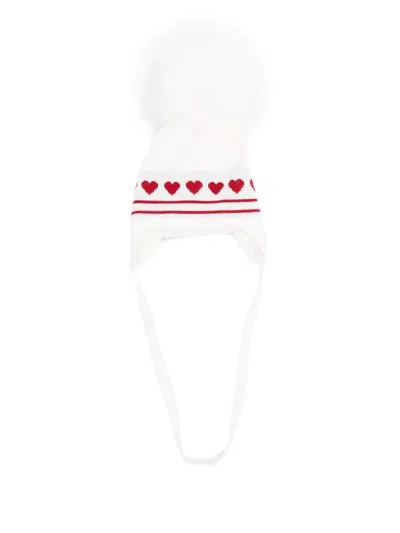 心形嵌花套头帽