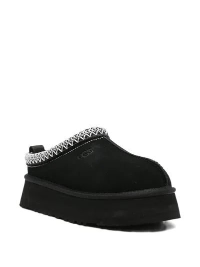 Ugg 40mm Tazz Shearling Platform Loafers In Black
